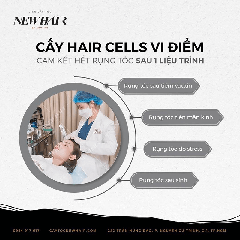 cấy hair cells vi điểm tại new hair