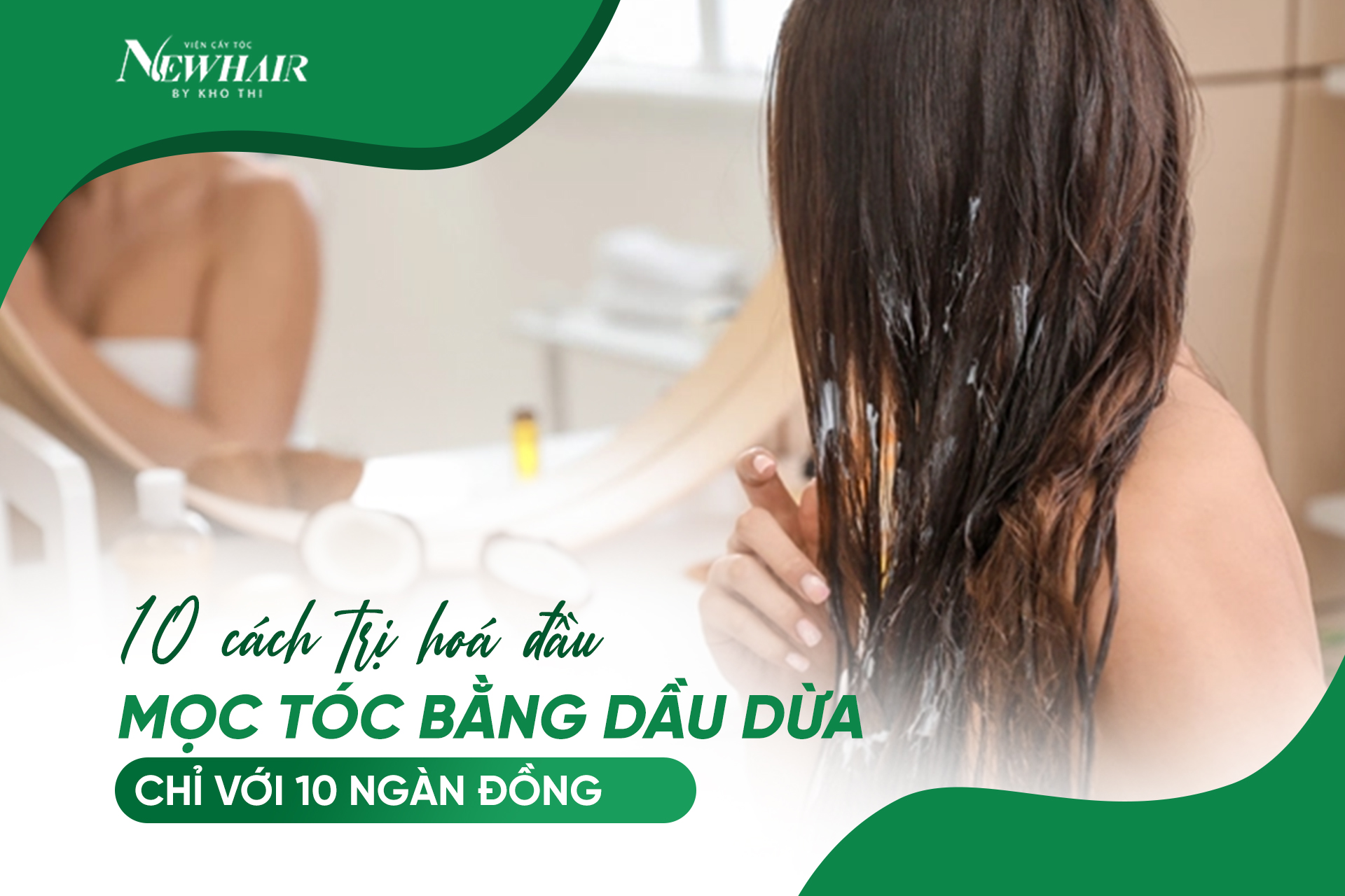 chữa rụng tóc bằng dầu dừa