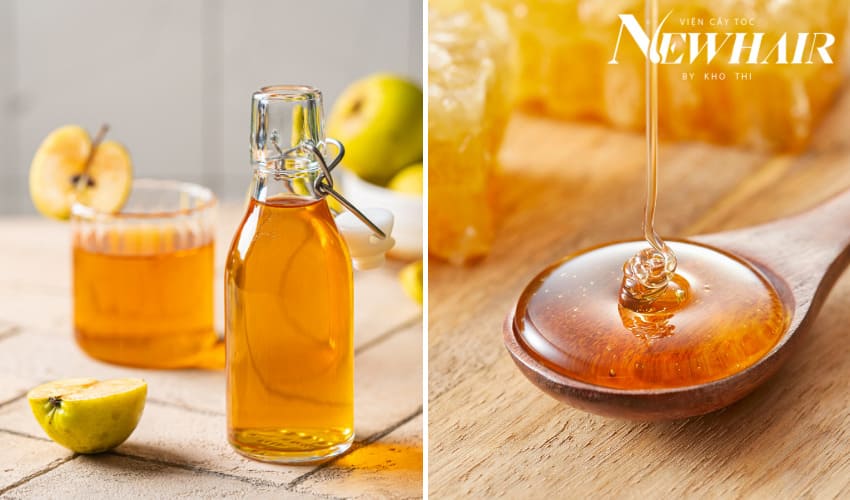 ủ tóc với giấm táo