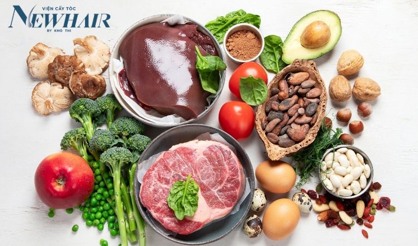 bị thiếu sắt có rụng tóc không